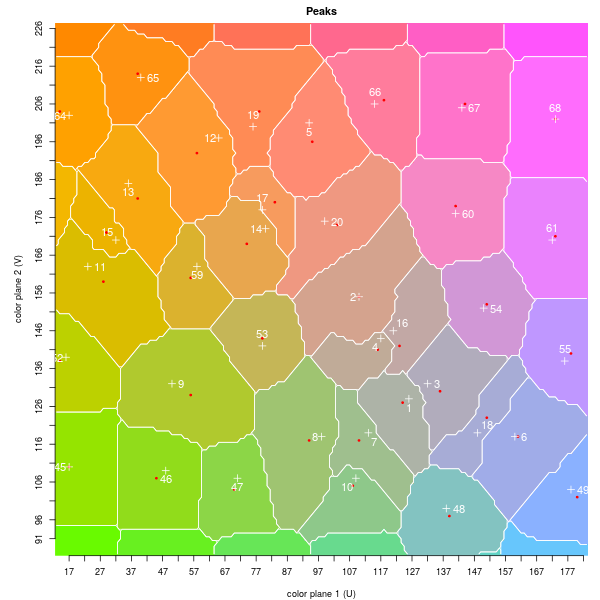 quantized peaks in parrot image